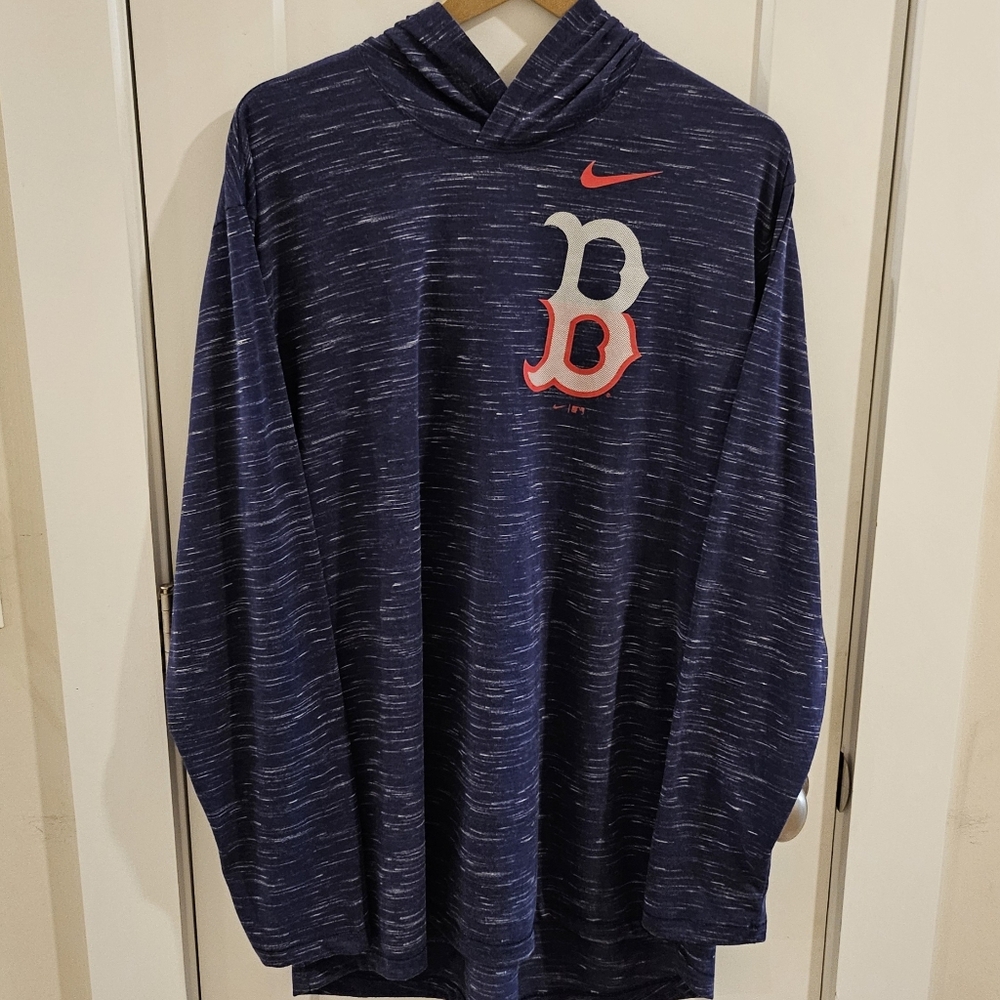 Nike Boston Red Sox Split Logo Long Sleeve Hoodie T-Shirt - Size XXL